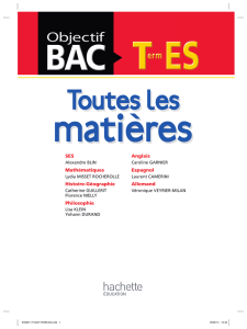 SES Mathématiques Histoire-Géographie - Hachette