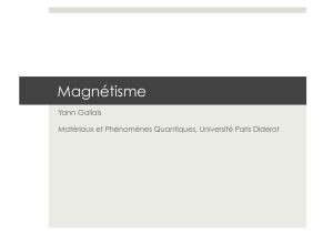 Magnétisme - Laboratoire Matériaux et Phénomènes Quantiques