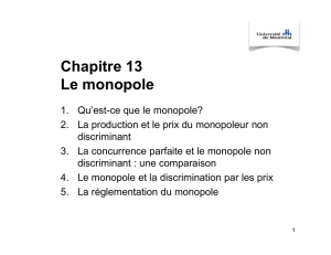 Chapitre 13 Le monopole