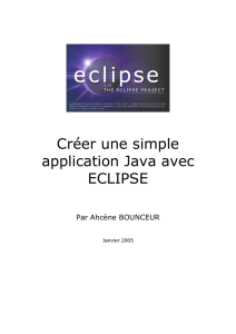Créer une simple application Java avec ECLIPSE