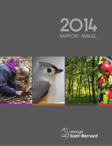 Rapport annuel 2014 - Héritage Saint
