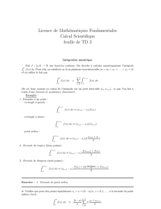Licence de Mathématiques Fondamentales Calcul Scientifique