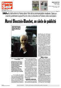 Marcel Bieustein-Blanchet, un siècle de publicité