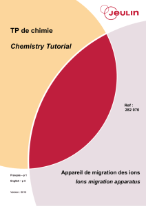 TP de chimie Chemistry Tutorial
