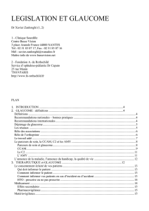 LEGISLATION ET GLAUCOME