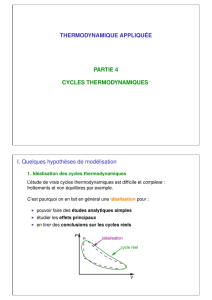 THERMODYNAMIQUE APPLIQUÉE PARTIE 4 CYCLES