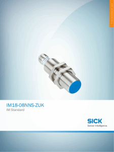 IM Standard IM18-08NNS-ZUK, Fiche technique en ligne