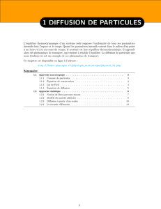1 DIFFUSION DE PARTICULES