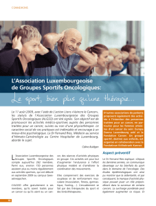 L`Association Luxembourgeoise de Groupes Sportifs Oncologiques:
