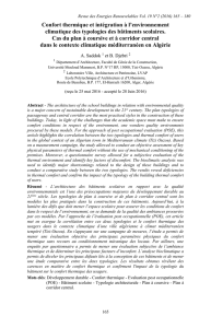 Confort thermique et intégration à l`environnement