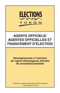 agents officiels - Elections Yukon