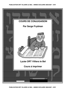 COURS DE CONJUGAISON Par Serge Frydman