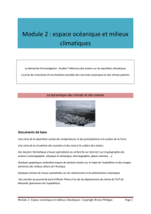 Module 2 : espace océanique et milieux climatiques