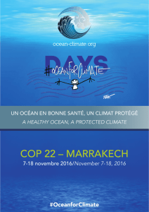 COP 22 – MARRAKECH - Ocean and Climate Platform