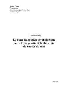 La place du soutien psychologique entre le