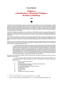 Préface à « Introduction à l`Économie Politique » de Rosa Luxemburg