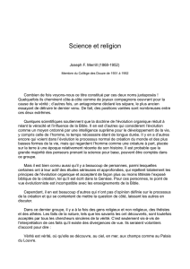Science et religion - La feuille d`olivier