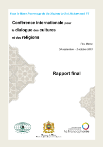 Rapport final - Organisation internationale de la Francophonie