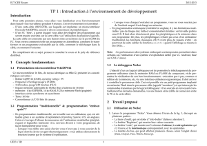 TP 1 : Introduction à l`environnement de développement