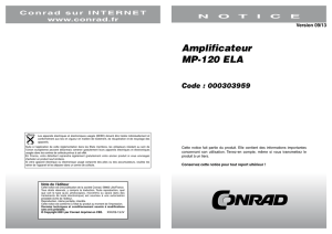 Amplificateur MP-120 ELA - www.produktinfo.conrad.com