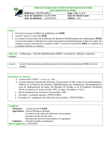 PRISE EN CHARGE DES PATIENTS PORTEURS DE BACTERIE