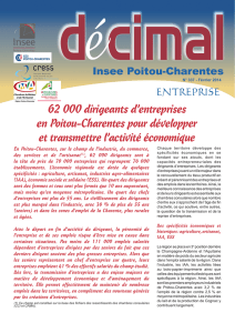 62 000 dirigeants d`entreprises en Poitou