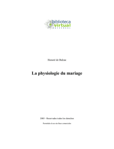 La physiologie du mariage - Biblioteca Virtual Universal