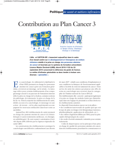 Contribution au Plan Cancer 3 - chu