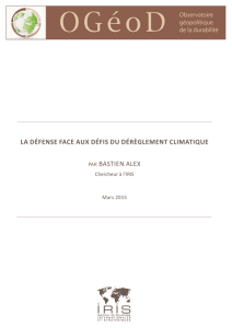 LA DÉFENSE FACE AUX DÉFIS DU DÉRÈGLEMENT CLIMATIQUE