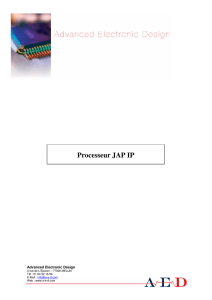 Processeur JAP IP - Advanced Electronic Design