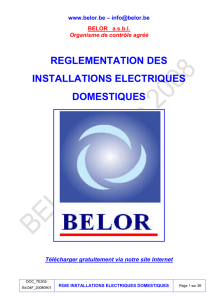 reglementation des installations electriques domestiques