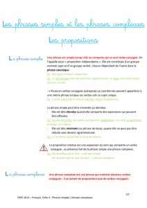 Les phrases simples et les phrases complexes