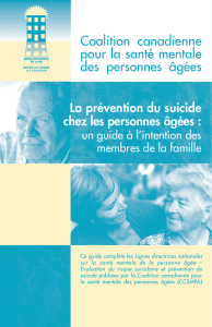 La prévention du suicide chez les personnes âgées