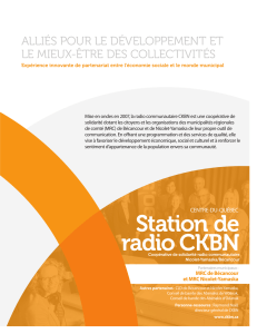 Station de radio CKBN - Territoires innovants en économie sociale