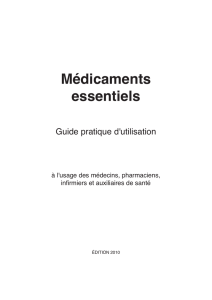 MSF Médicaments essentiels 2010 - missions