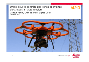 Drone pour le contrôle des lignes et pylônes électriques à haute