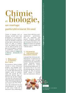 Chimie et biologie, un mariage particulièrement fécond