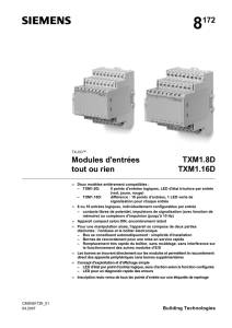8172 Modules d`entrées tout ou rien TXM1.8D TXM1.16D