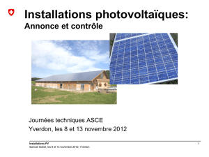 Installations photovoltaïques