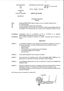 Bulletin de vigilance Régional. CENTRE - Sanary-sur-Mer