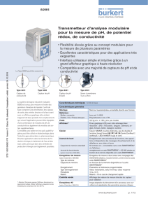 Transmetteur d`analyse modulaire pour la mesure de pH