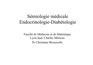 Sémiologie médicale Endocrinologie-Diabétologie