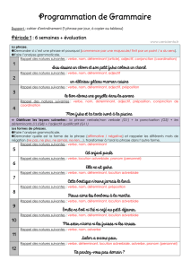 Programmation de Grammaire