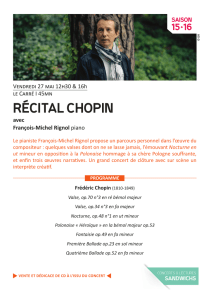 RéCITAL CHOPIN - Théâtre de l`Archipel