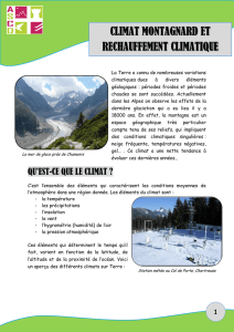 climat montagnard et rechauffement climatique