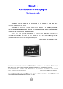 Orthographe 6&egrave;me primaire