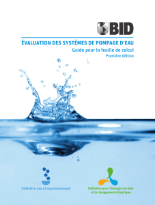 ÉVALUATION DES SYSTÈMES DE POMPAGE D`EAU