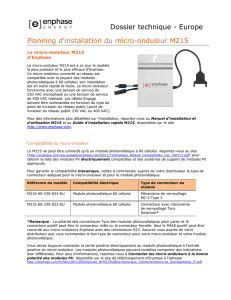 Planning d`installation du micro-onduleur M215
