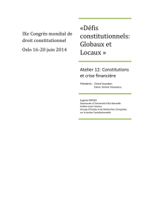 «Défis constitutionnels: Globaux et Locaux »