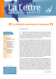 La relation commerce-croissance